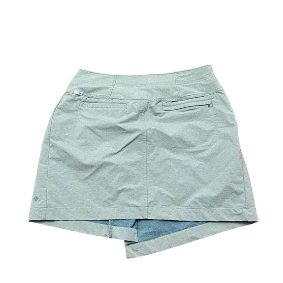 Columbia Skirt Size 14 Faux Wrap Omni-Shield Sage Stretch Tech Fabric Vent Waist - Picture 2 of 9
